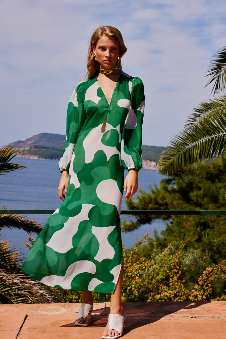 Agatha Silk Dress | Green