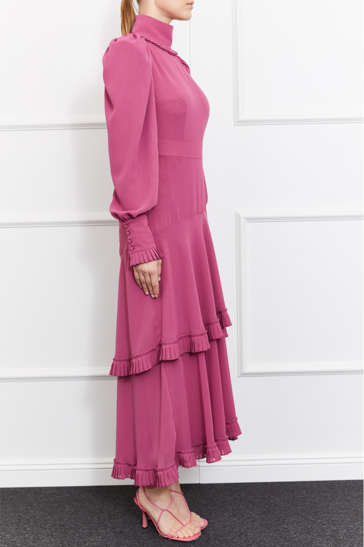 turtleneck pink dress Adriana Turtleneck Dress (Pink)