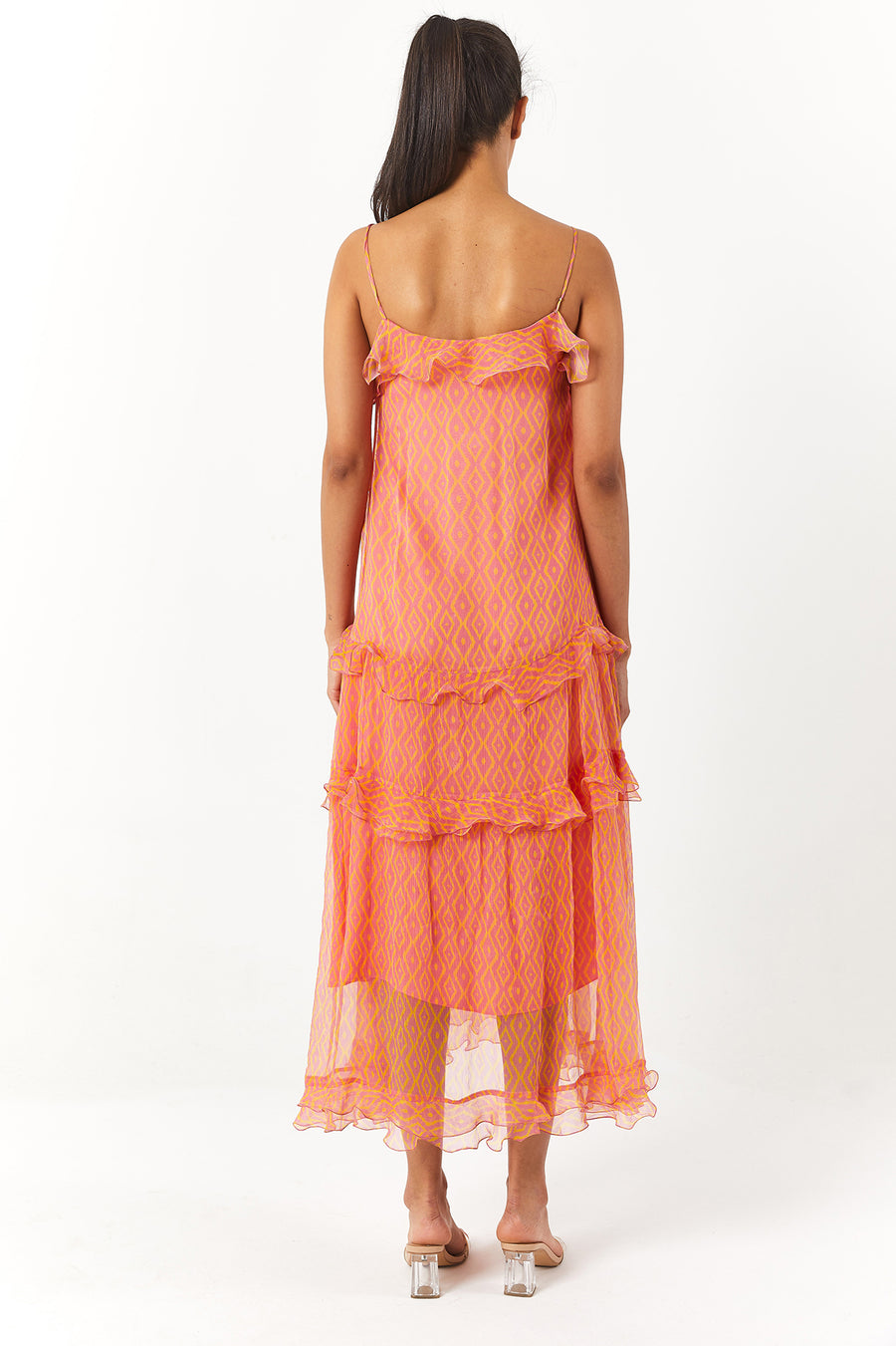 Vanessa Dress | Orange&Pink