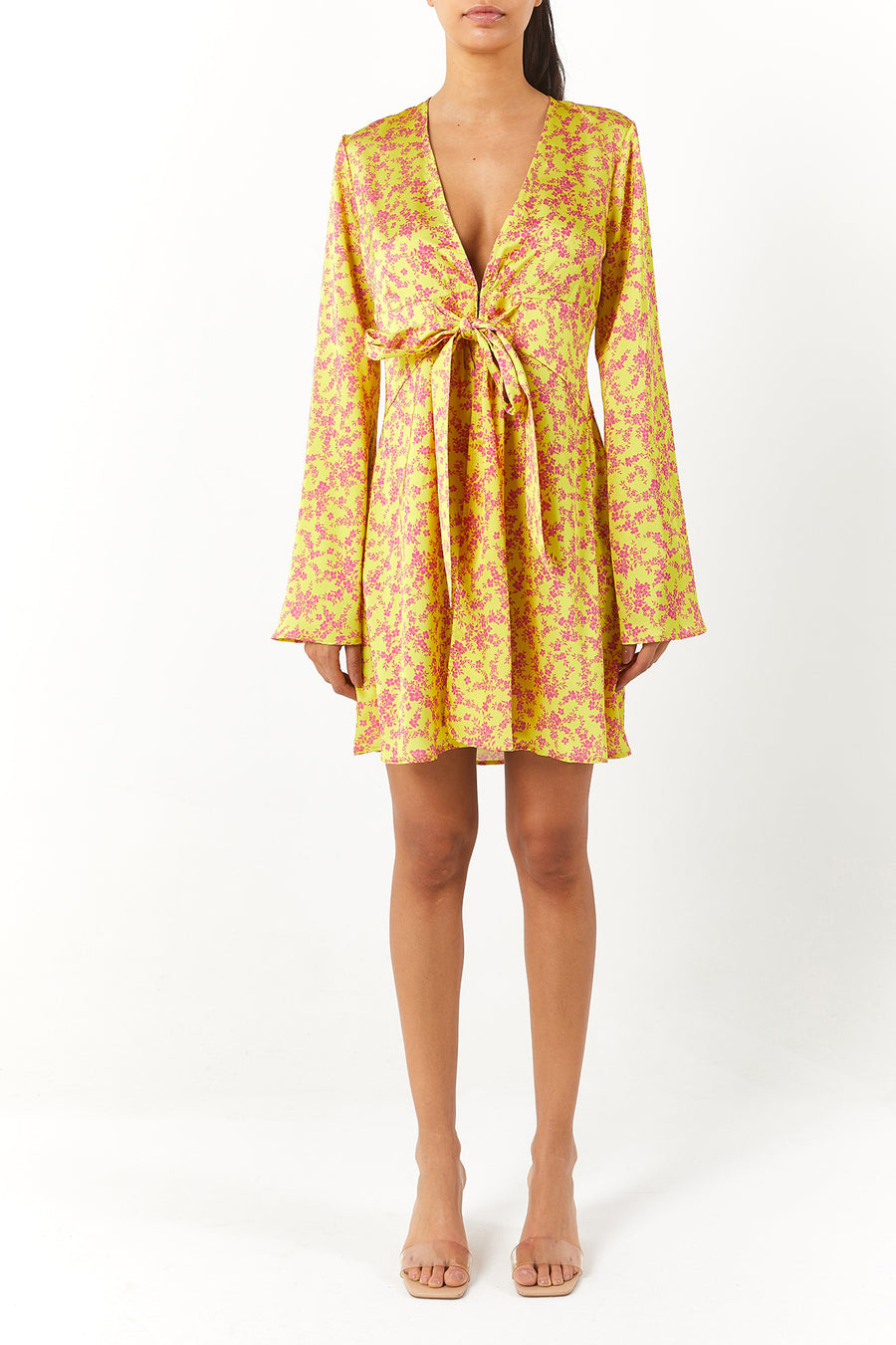 Carmellia Mini Kimono | Yellow&Pink