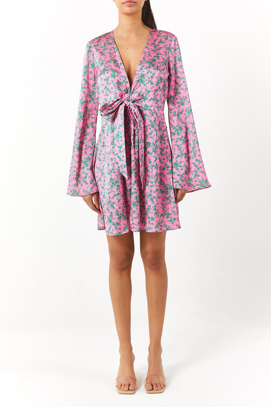 Carmellia Mini Kimono | Pink&Green