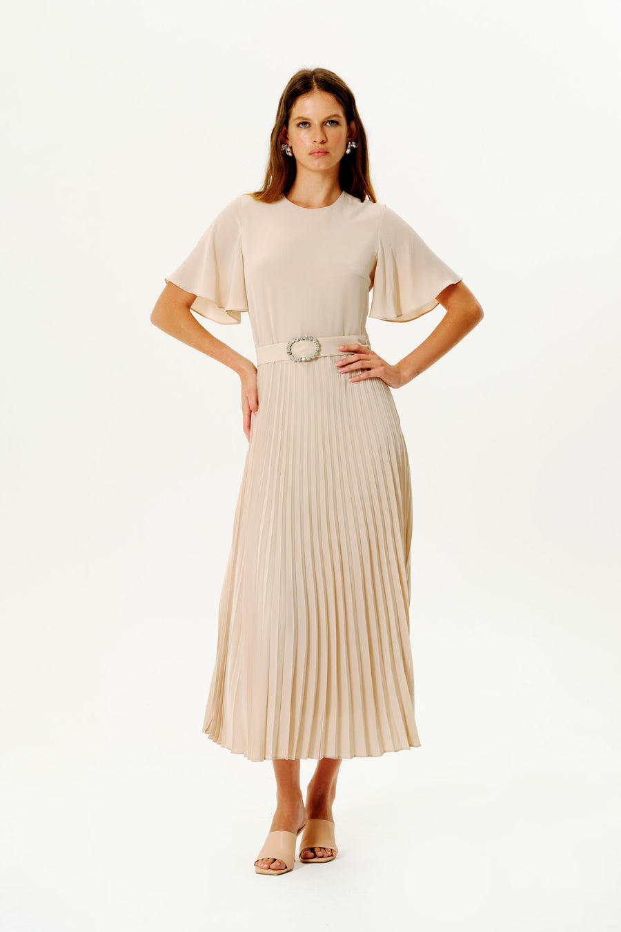 Bella Silk Dress | Beige Mergim Bella Silk Dress | Beige Mergim