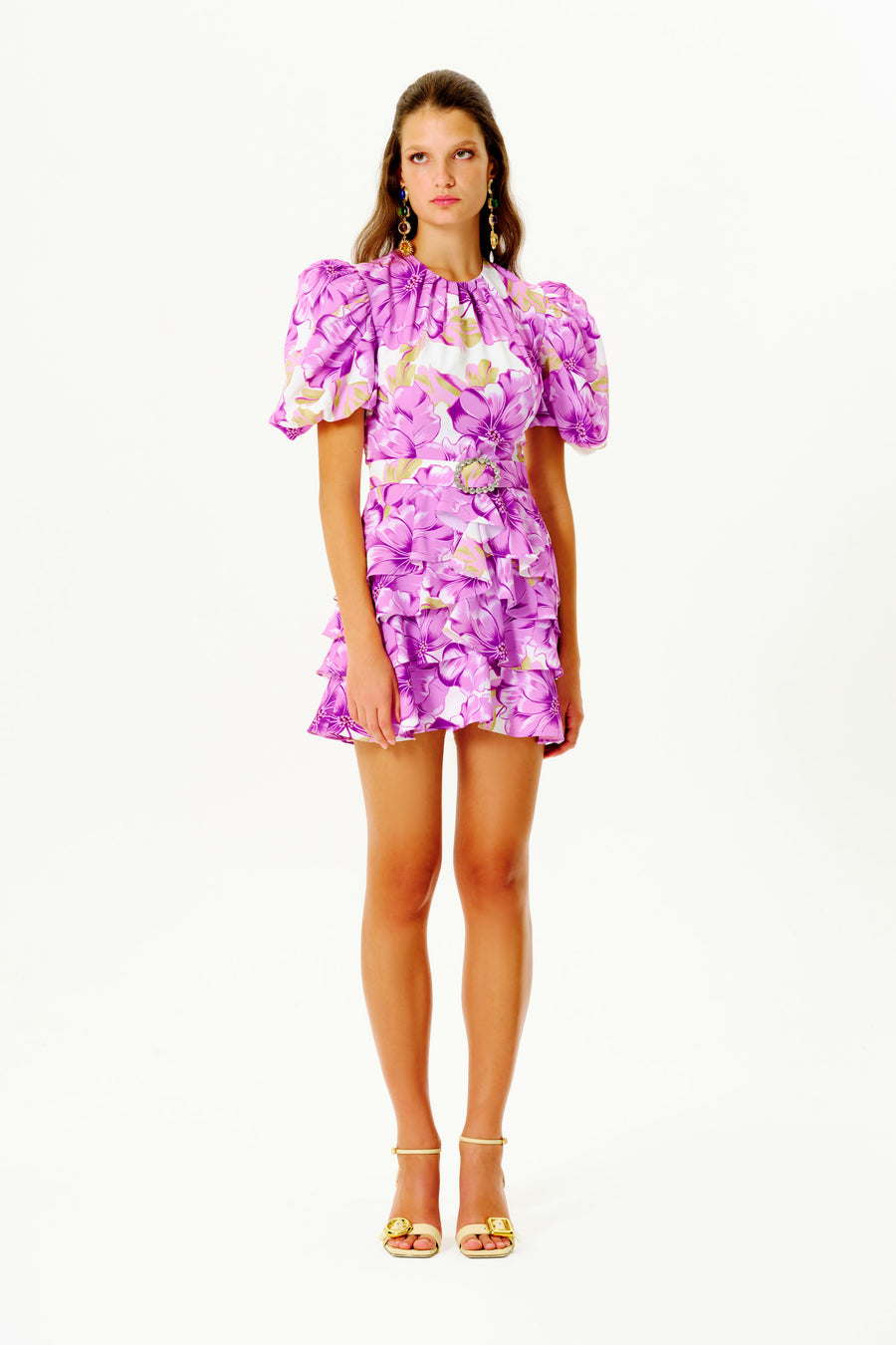 lilac and green dress Megan Dress- Lilac on Green