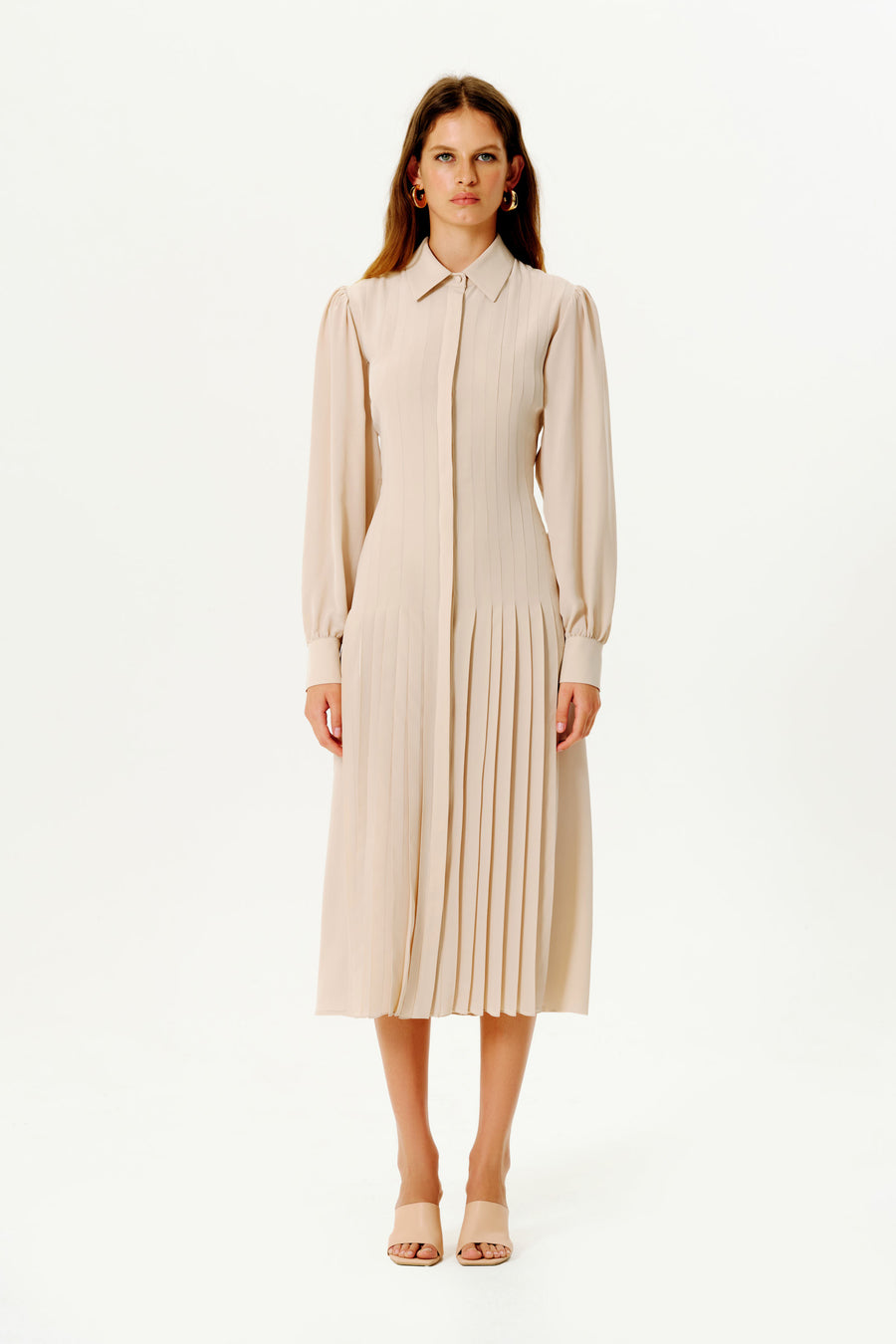 Dice Silk Dress | Beige Mergim Dice Silk Dress | Beige Mergim