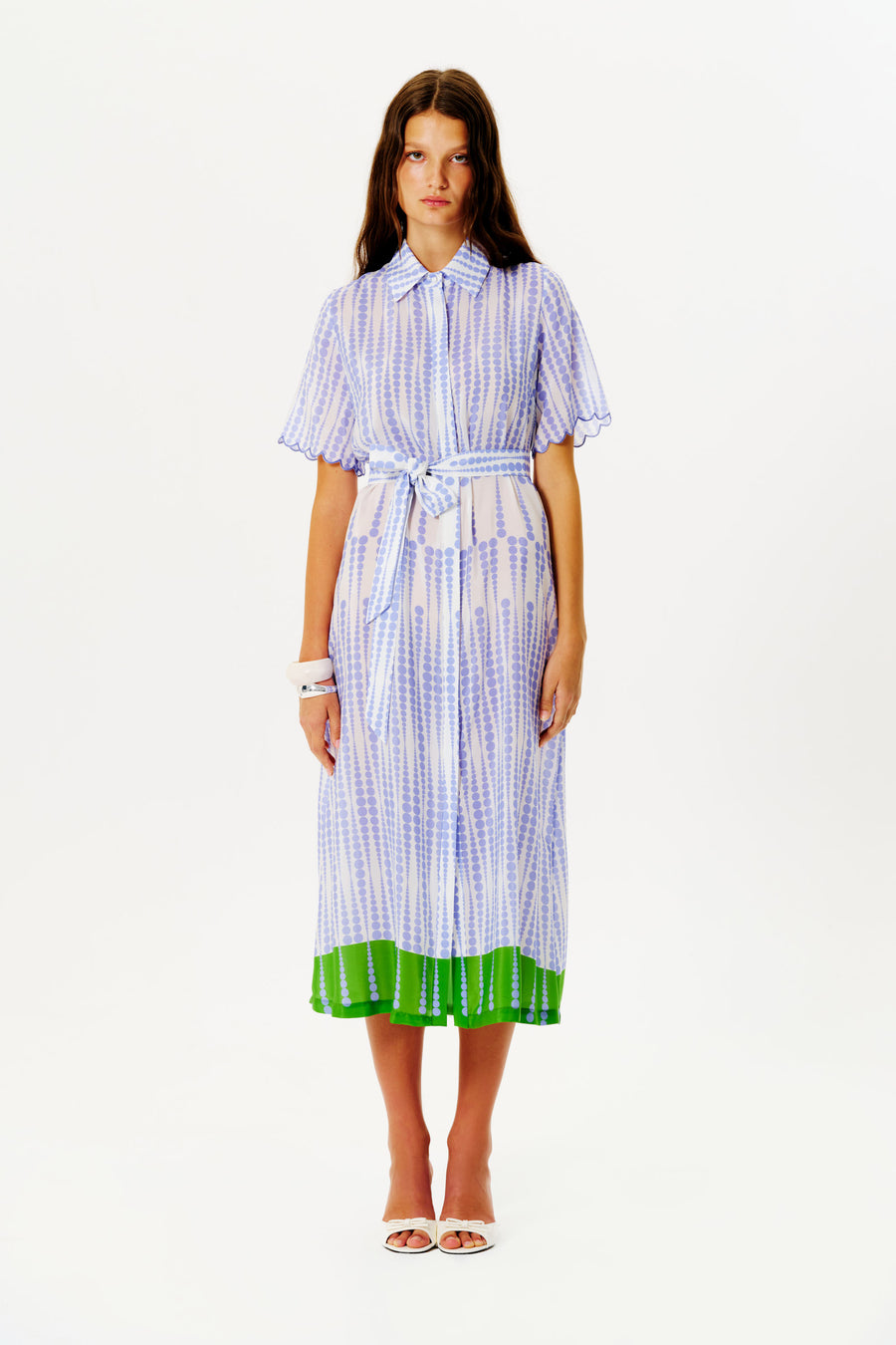 Sonia Silk Dress | Lilac & Green Mergim Sonia Silk Dress | Lilac & Green Mergim