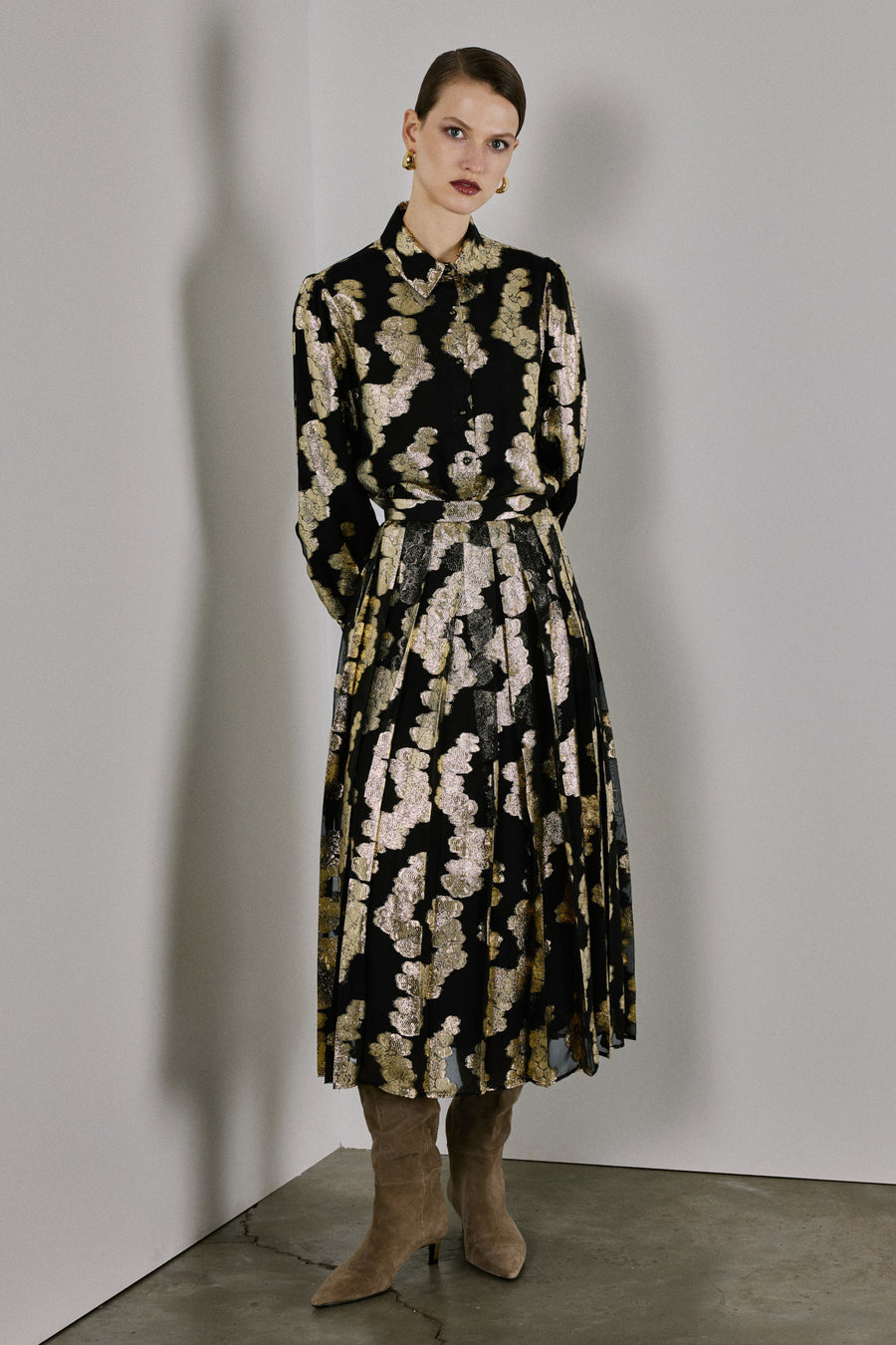 Luna Skirt | Black & Gold