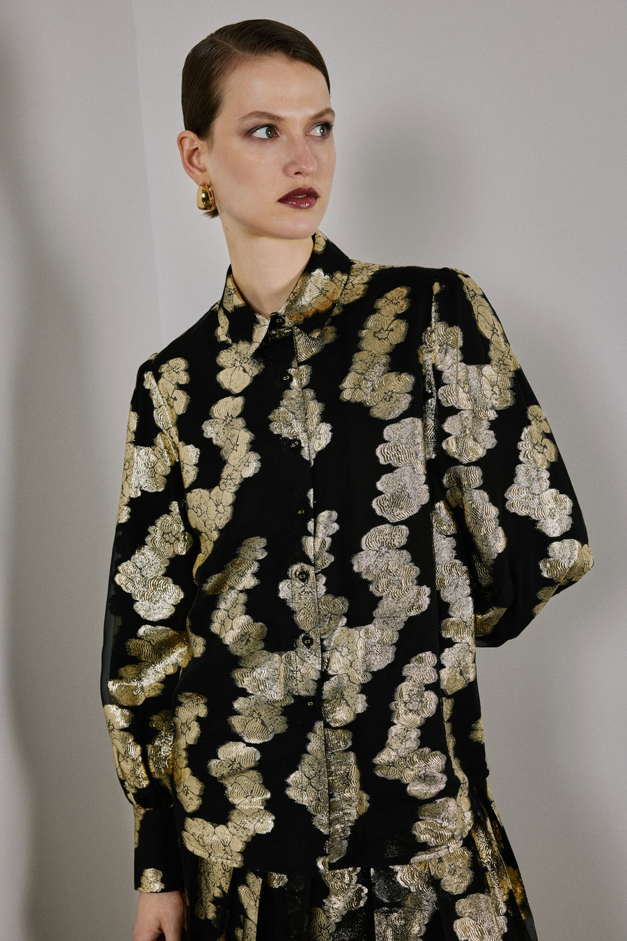 Luna Shirt | Black & Gold