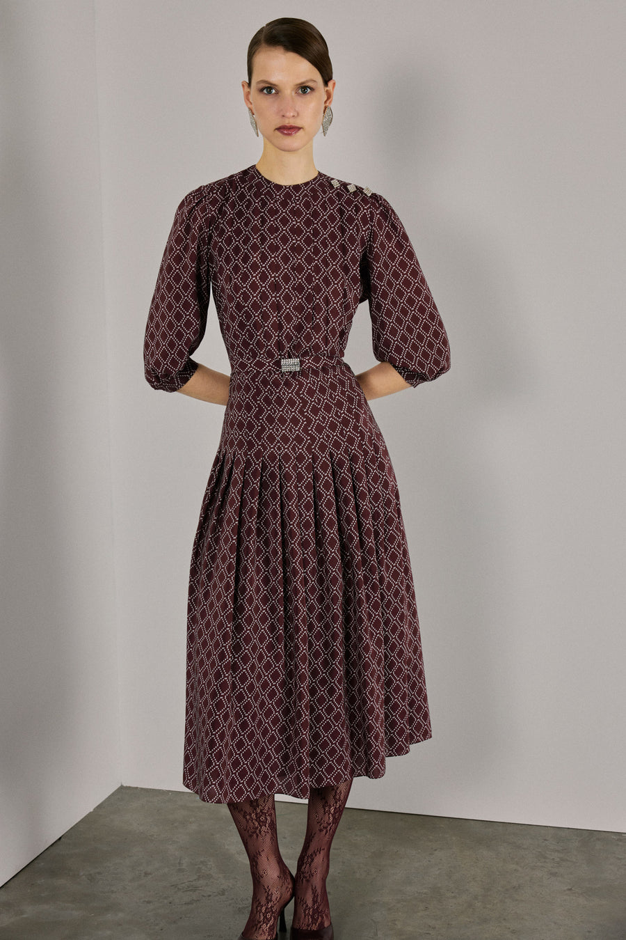 maya burgundy dress Maya Ruffle Backless Dress
