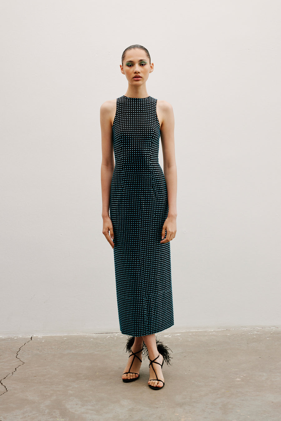 Sienna Halterneck Dress | Aqua
