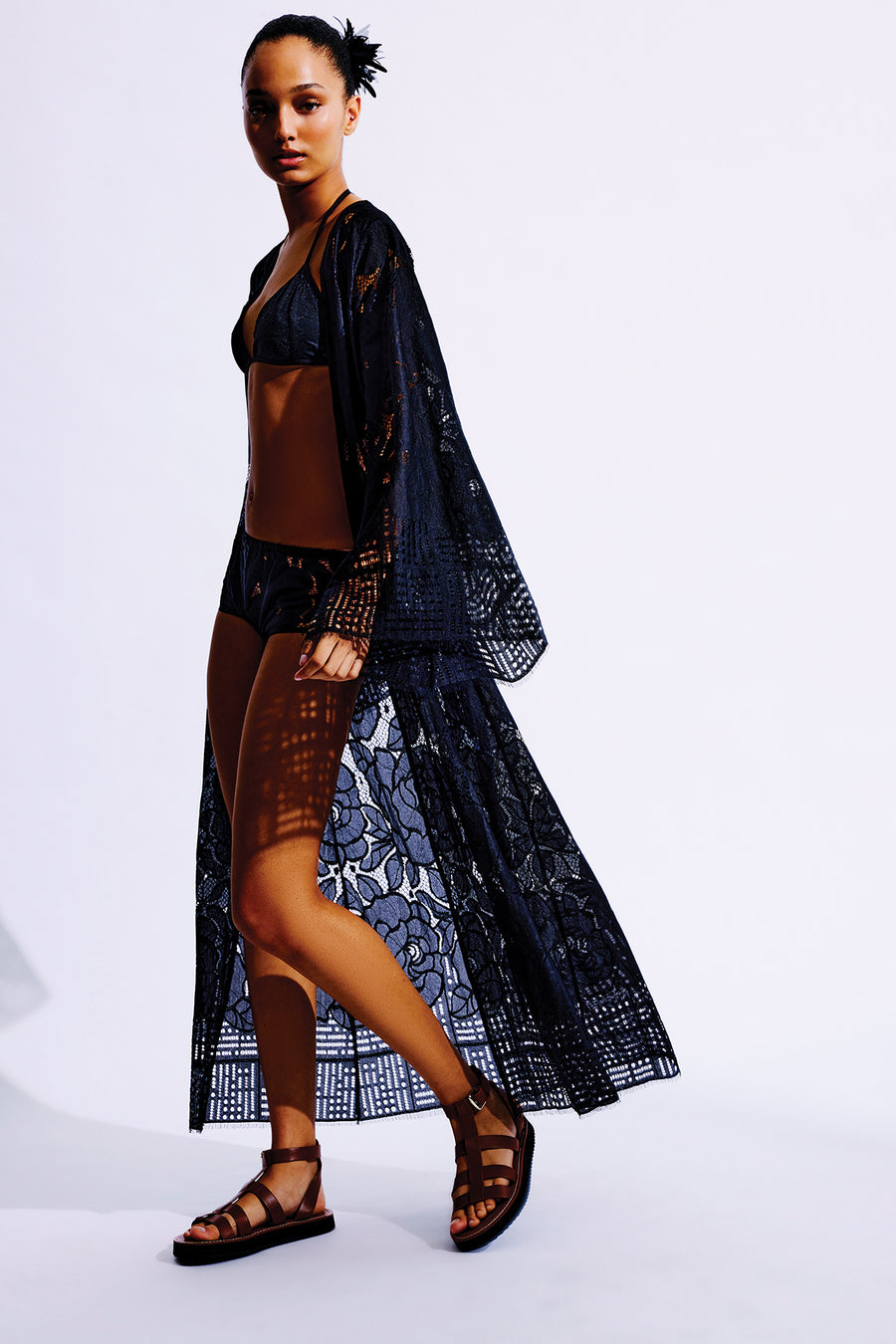 Diana Lace Kimono | Black