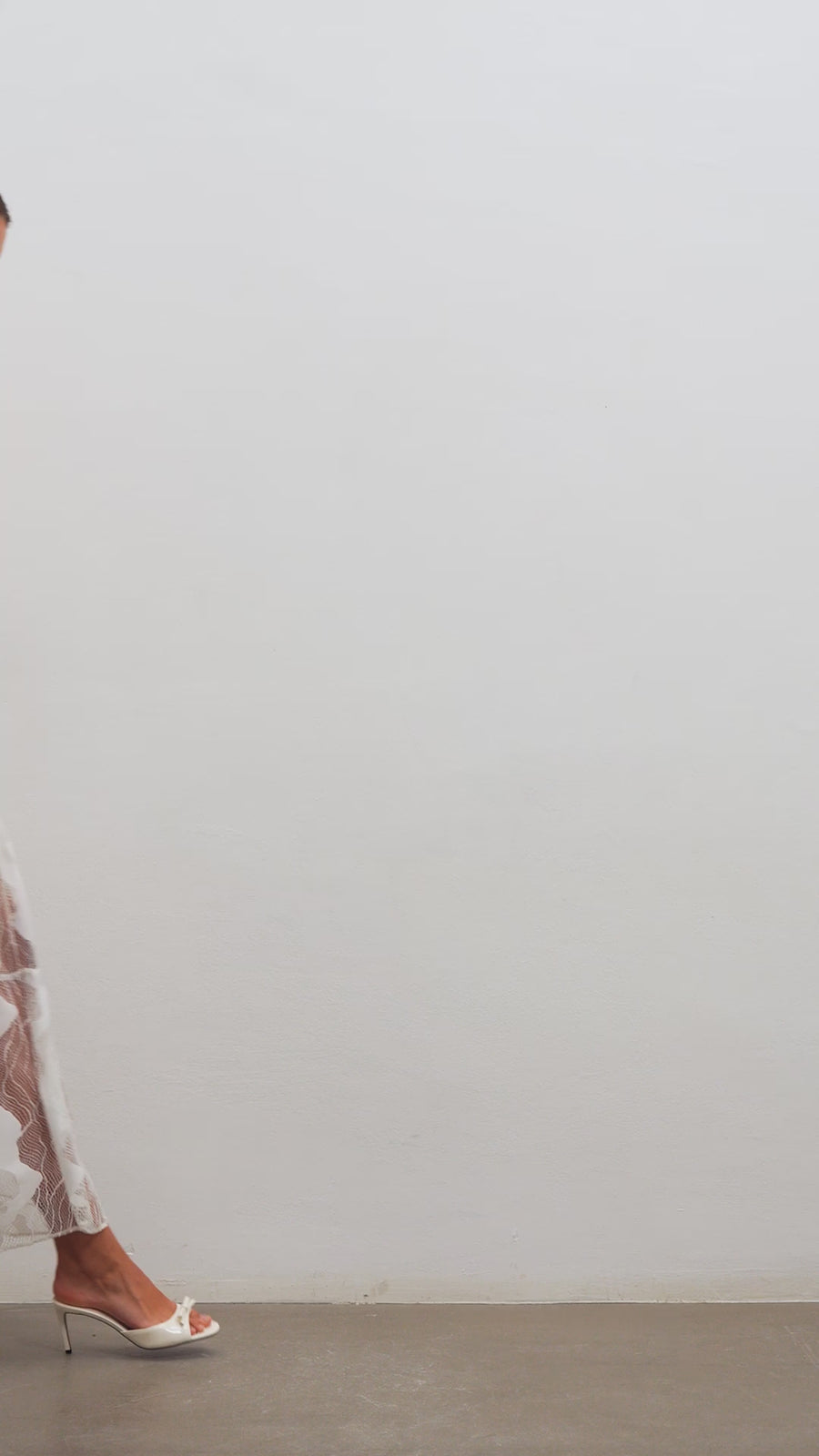 Sahara Halterneck Cotton Lace Dress | White