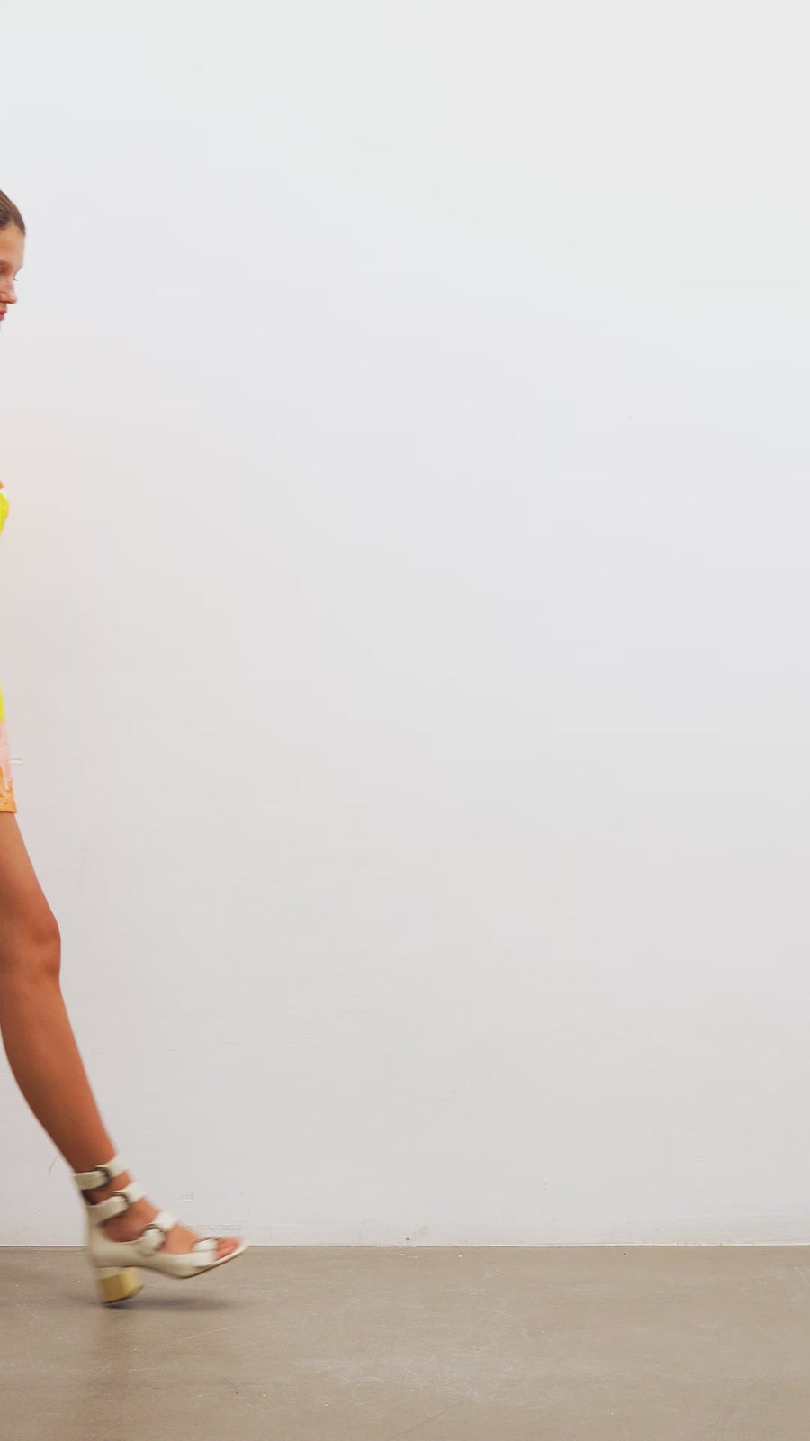 Franca Puff Sleeved Dress | Orange & Yellow