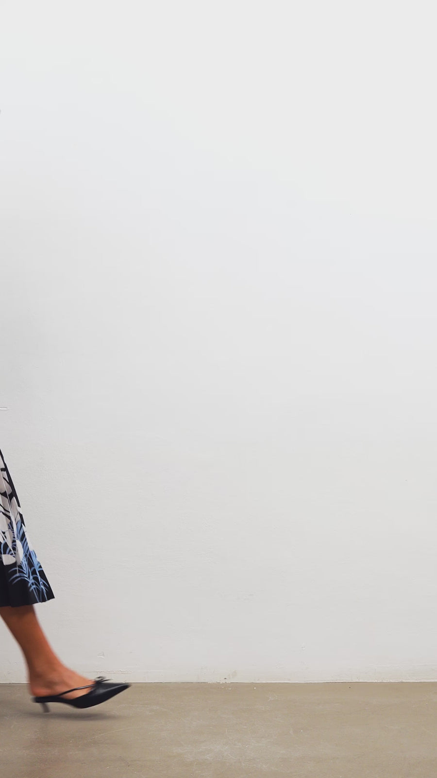 Everly Silk Dress | Black & Blue & White
