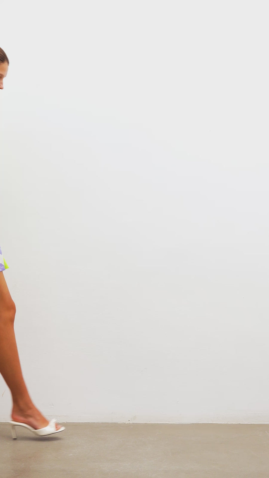 Coria Linen Dress | Lilac & Green