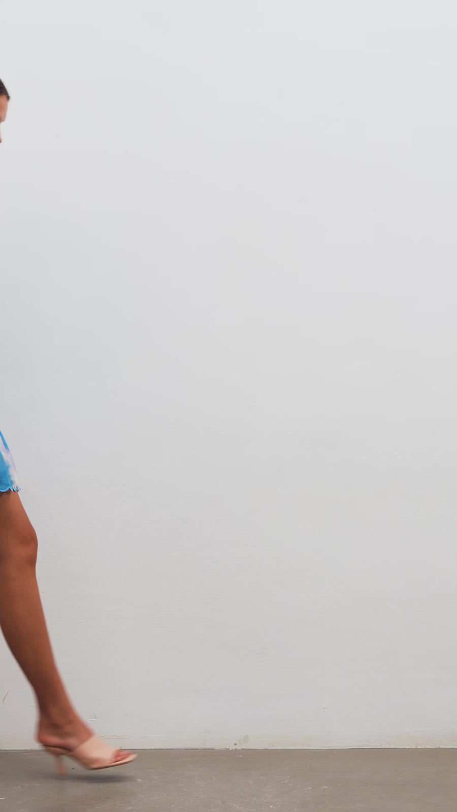 Keri Mini Silk Cotton Dress | Blue & Lilac
