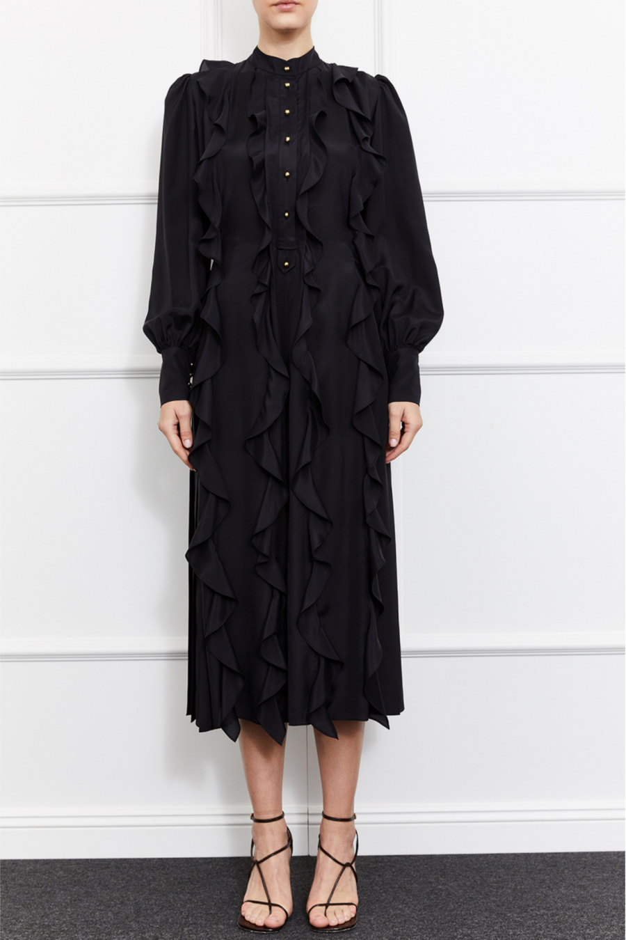 Angie Silk Dress (Black)