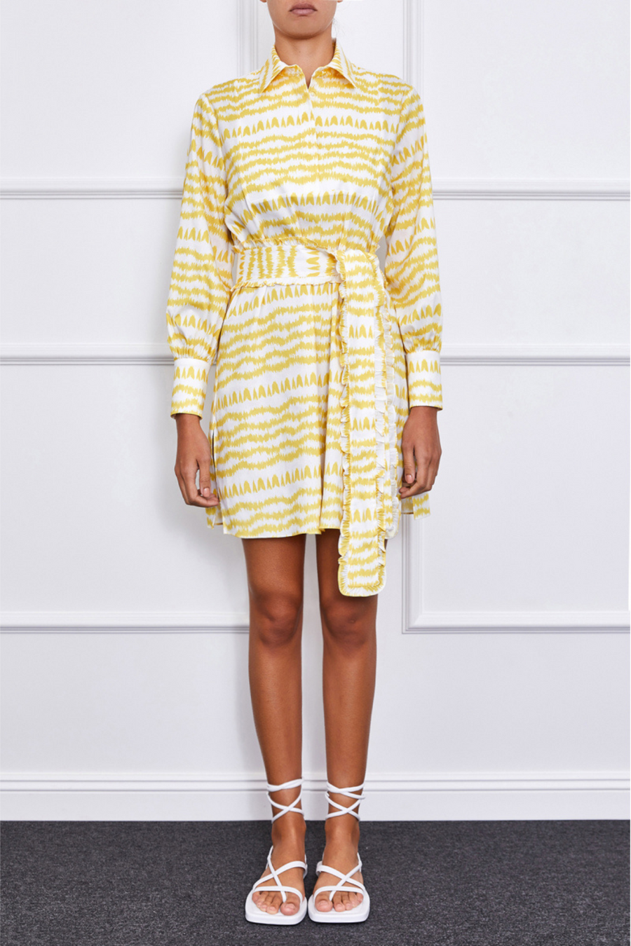 Blaire Mini Dress (Yellow/White)