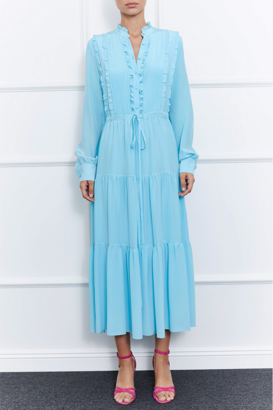 Harper Silk Dress (Blue)