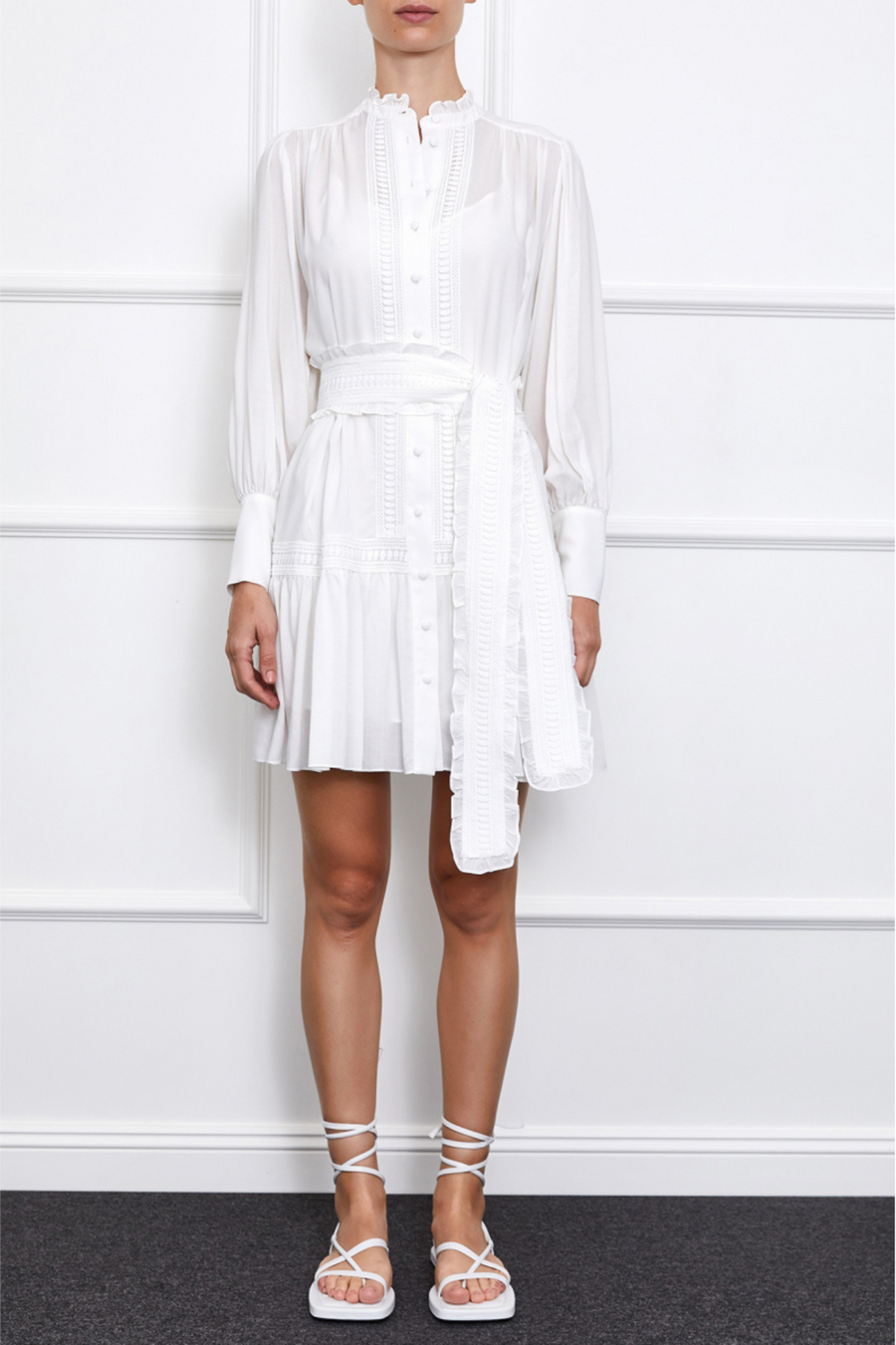 Jasmine Mini Dress (White I)