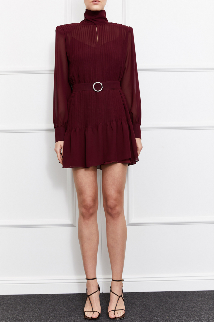 Kelsey Mini Dress (Burgundy)