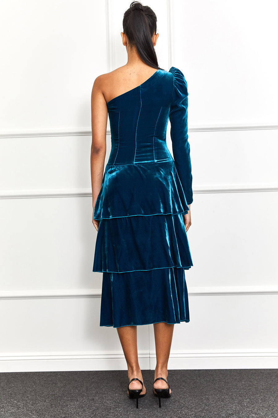 Primrose One shoulder Dress (Blue)