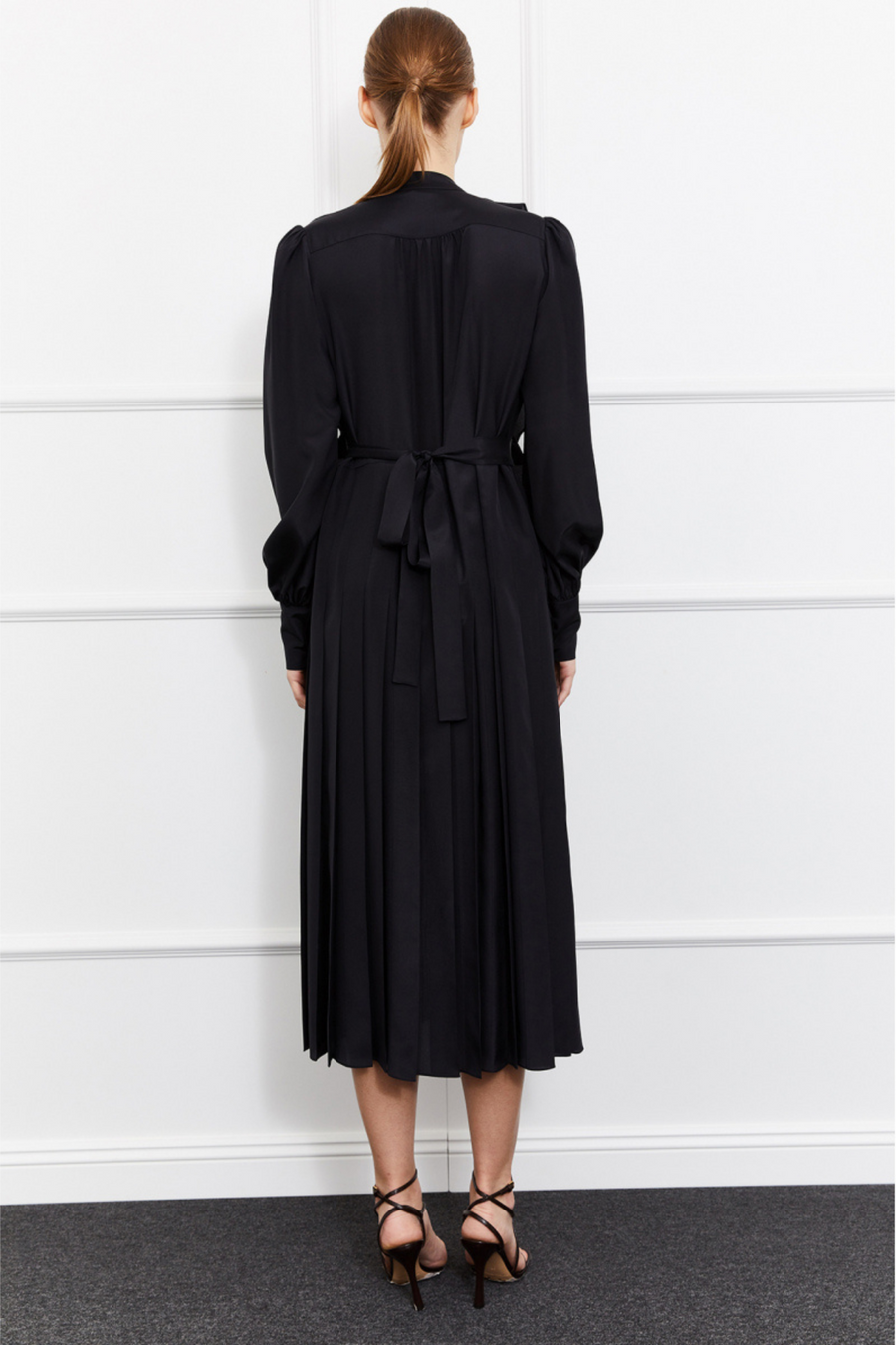 Angie Silk Dress (Black)