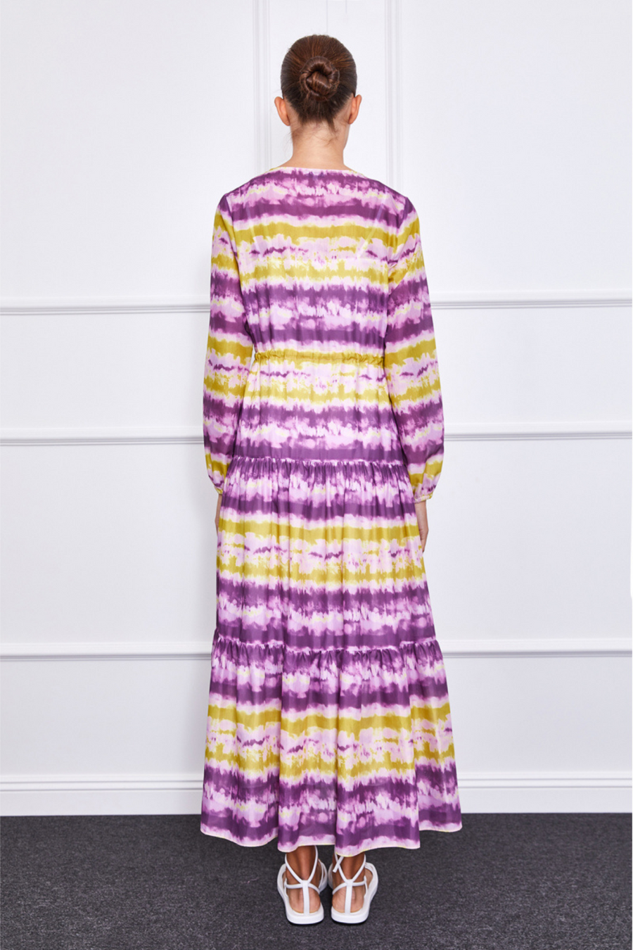 Arielle Dress (Violet/Yellow)