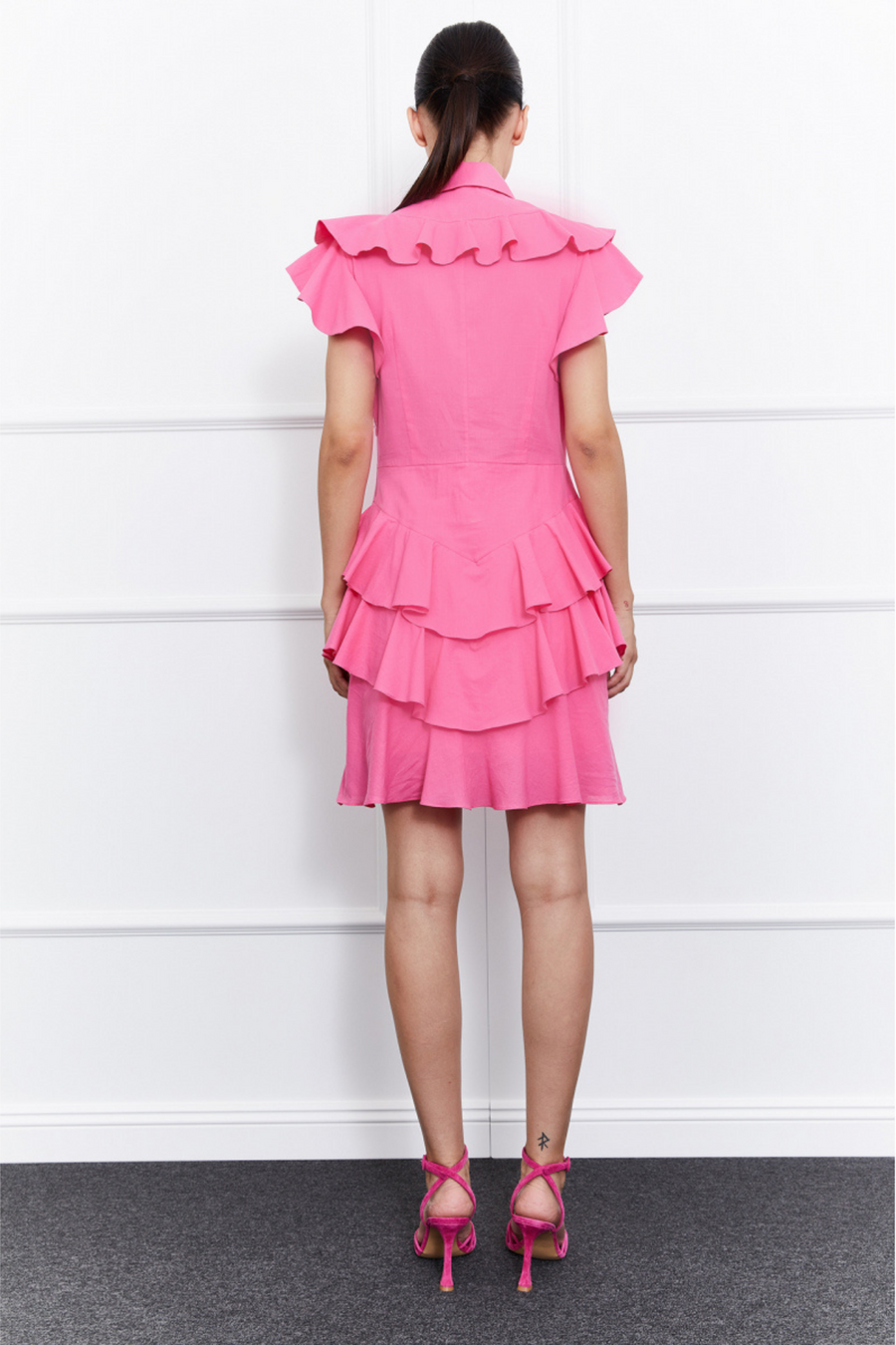 Chloe Mini Cotton Dress (Pink)