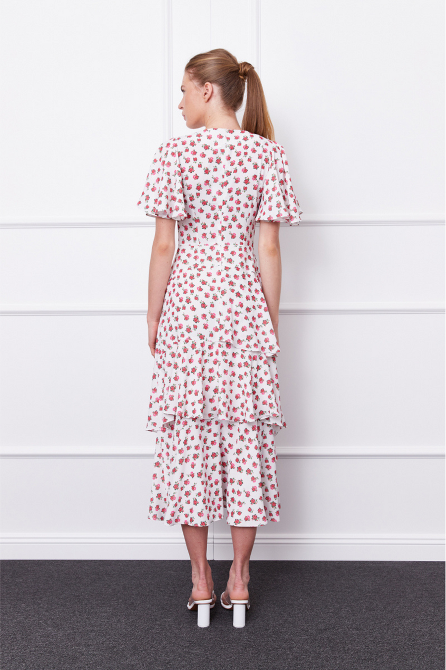 Rosemary Dress (White/Pink)