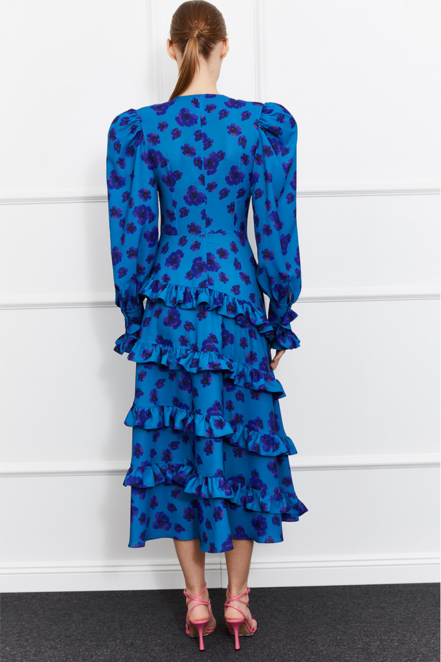 Ulla Long Sleeve Dress (Blue)
