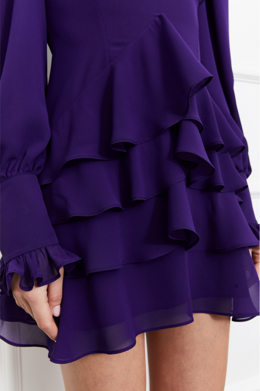Camellia Turtleneck Dress (Purple)