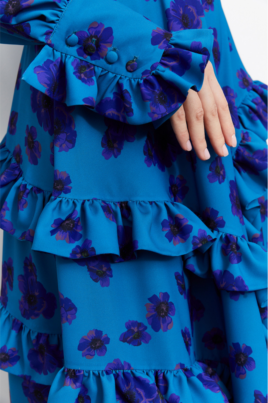 Ulla Long Sleeve Dress (Blue)