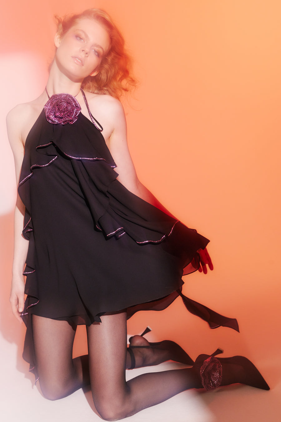 Adelita Crystal Dress | Black