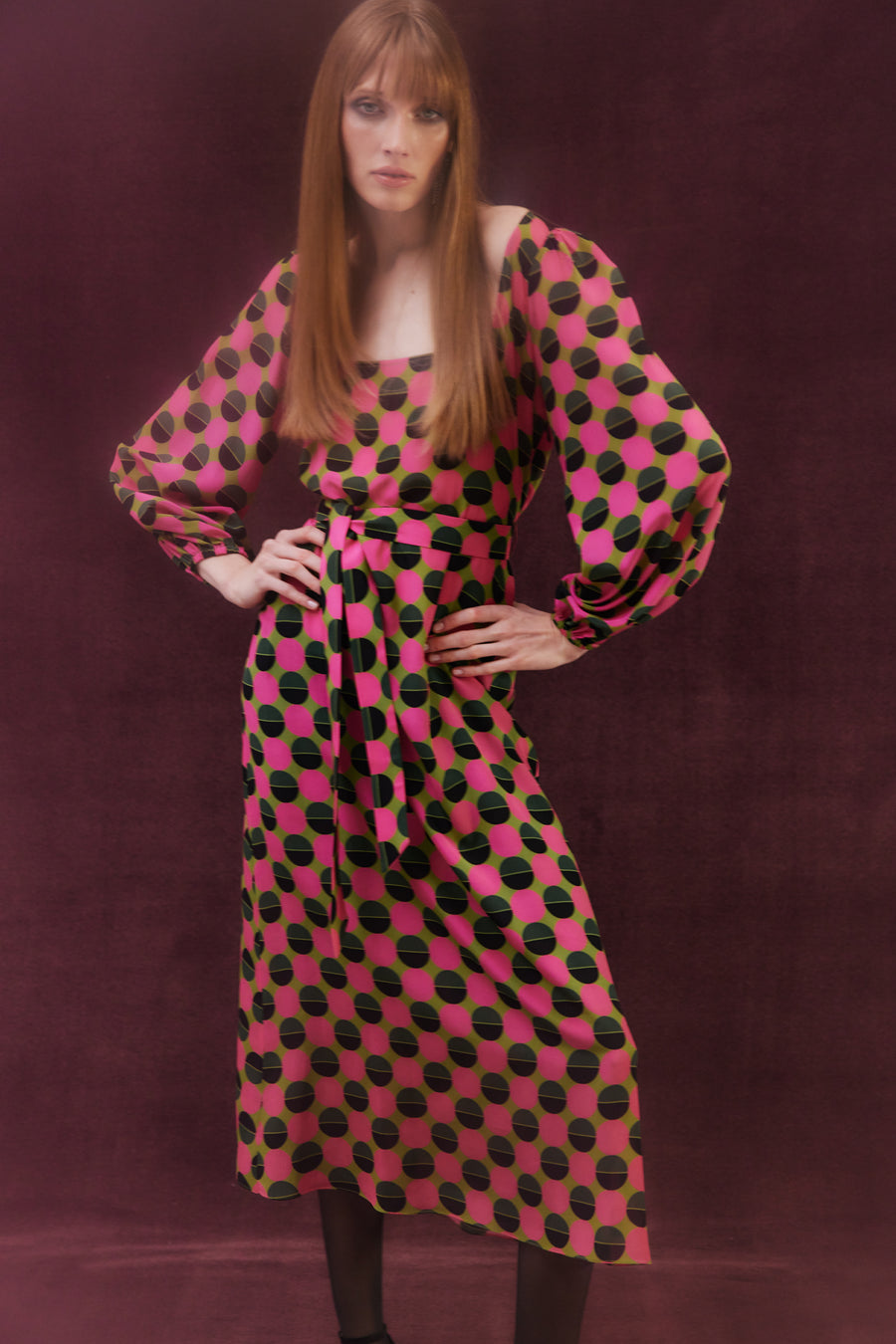 Mirella Silk Dress | Khaki