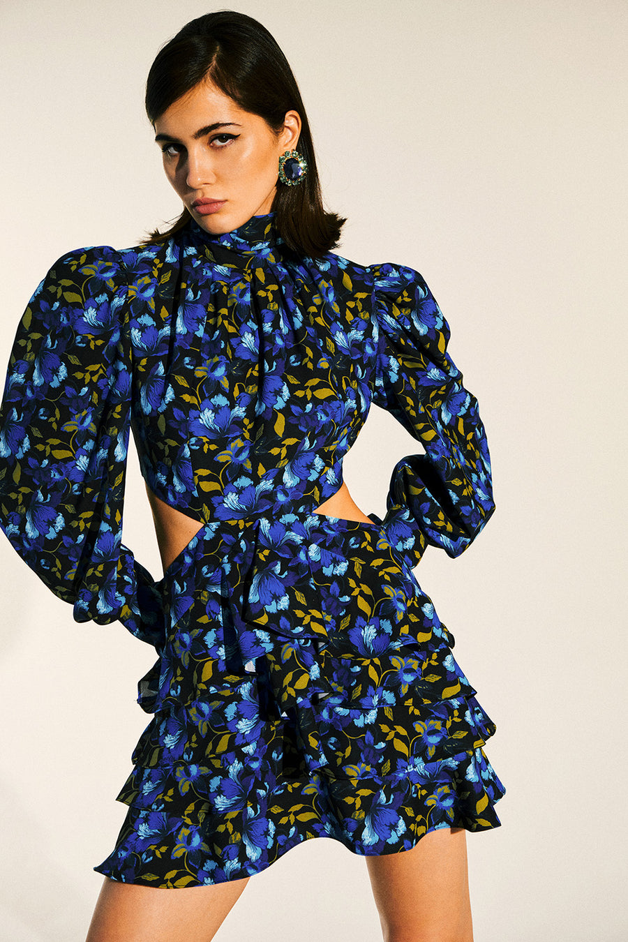 Dakota Long Sleeved Dress | Blue Lapis